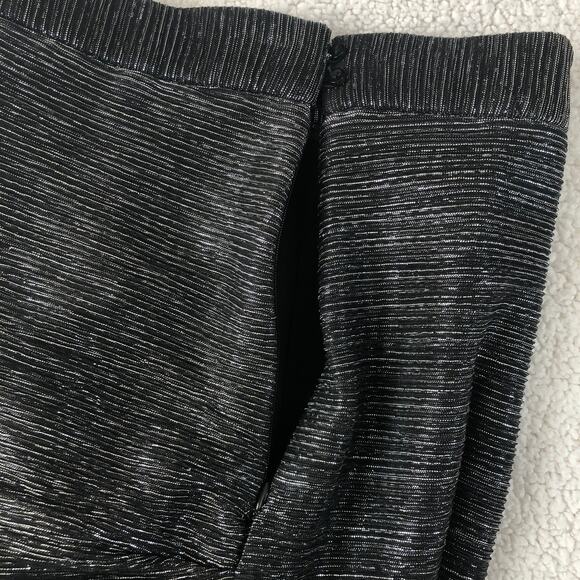 Maje Janaud Lurex shine twist ruched gray sparkle metallic mini skirt 34 - Picture 5 of 8